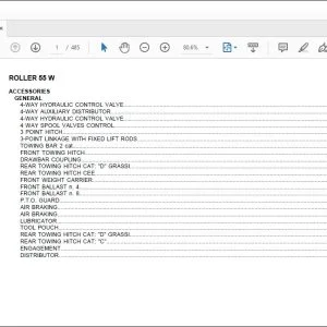 Same Tractor ROLLER 55 W Parts Catalog Manual - PDF DOWNLOAD