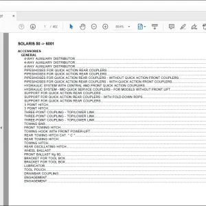 Same Tractor SOLARIS 50 after 6001 Parts Catalog Manual - PDF DOWNLOAD