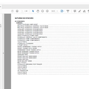 Same Tractor Saturno 80 Parts Catalog Manual - PDF DOWNLOAD