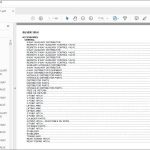 Same Tractor Silver 100.6 Parts Catalog Manual  - PDF DOWNLOAD