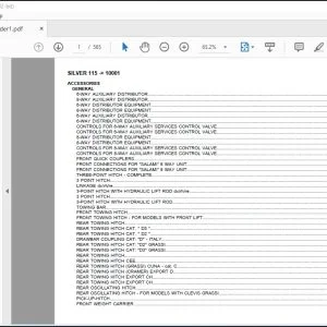 Same Tractor Silver 115 after 10001 Parts Catalog Manual - PDF DOWNLOAD