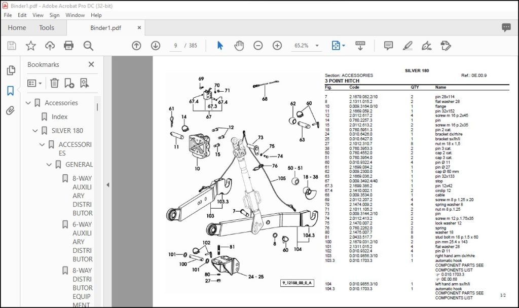 Same Tractor Silver 180 Parts Catalog Manual - PDF DOWNLOAD ...