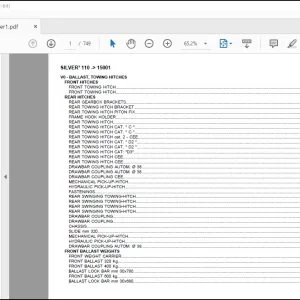 Same Tractor Silver³ 110 after 15001 Parts Catalog Manual  - PDF DOWNLOAD