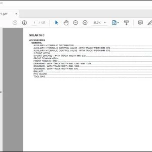 Same Tractor Solar 55 Parts Catalog Manual - PDF DOWNLOAD