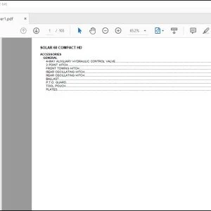 Same Tractor Solar 60 Compact HD Parts Catalog Manual - PDF DOWNLOAD