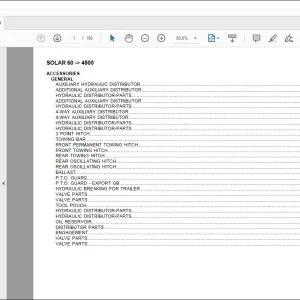 Same Tractor Solar 60 after 4500 Parts Catalog Manual - PDF DOWNLOAD