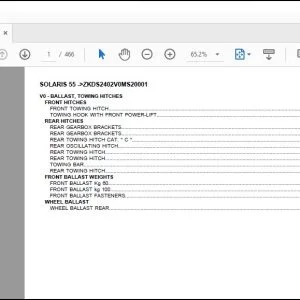 Same Tractor Solaris 55 after ZKDS2402V0MS20001 Parts Catalog Manual - PDF DOWNLOAD