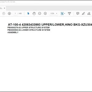 Tadano AT-100-4 42063433993 UPPER LOWER,HINO BKG-XZU304X-TYFMG6 Part Manual - PDF DOWNLOAD