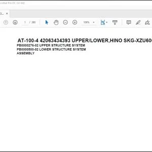 Tadano AT-100-4 42063434393 UPPERLOWER,HINO SKG-XZU600X-TYMMC6 Parts Manual - PDF DOWNLOAD