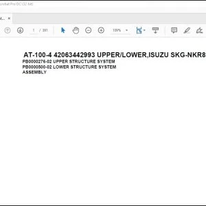 Tadano AT-100-4 42063442993 UPPERLOWER,ISUZU SKG-NKR85AN-EE5AHY Parts Manual - PDF DOWNLOAD