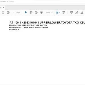 Tadano AT-100-4 42063461641 UPPER/LOWER,TOYOTA TKG-XZU600A-TYTMC6 Parts Catalog Manual - PDF DOWNLOAD