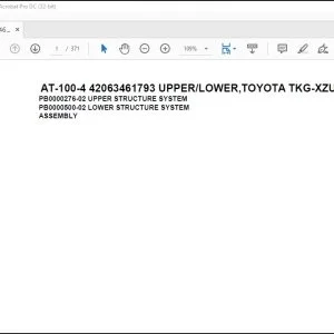 Tadano AT-100-4 42063461793 UPPER/LOWER,TOYOTA TKG-XZU600A-TYMMC6 Parts Manual - PDF DOWNLOAD