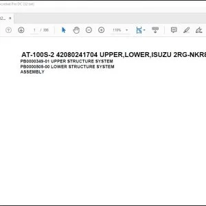 Tadano AT-100S-2 42080241704 UPPER,LOWER,ISUZU 2RG-NKR88AN-EE5AHY-J Parts Manual - PDF DOWNLOAD