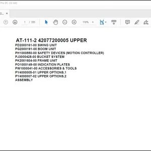 Tadano Crane AAT-111-2 42077200005 UPPER Spare Parts Catalog Manual - PDF DOWNLOAD