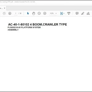 Tadano Crane AC-40-1-80102 4 BOOM,CRAWLER TYPE Spare Parts Catalog Manual - PDF DOWNLOAD