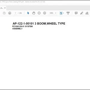 Tadano Crane AP-122-1-00101 3 BOOM, WHEEL TYPE Spare Parts Catalog Manual - PDF DOWNLOAD