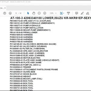 Tadano Crane AT-100-3 42063340100 LOWER,ISUZU KR-NKR81EP-5EXYN Parts Catalog Manual - PDF DOWNLOAD