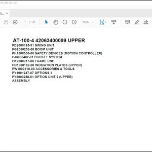 Tadano Crane AT-100-4 42063400099 UPPER Parts Catalog Manual - PDF DOWNLOAD