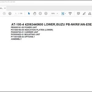 Tadano Crane AT-100-4 42063440600 LOWER ISUZU PB-NKR81AN-E5EXHY Parts Manual - PDF DOWNLOAD