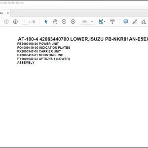 Tadano Crane AT-100-4 42063440700 LOWER,ISUZU PB-NKR81AN-E5EXHY-B Parts Manual - PDF DOWNLOAD
