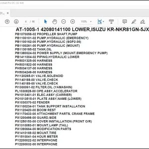 Tadano Crane AT-100S-1 42080141100 LOWER,ISUZU KR-NKR81GN-5JXPYT Spare Parts Manual - PDF DOWNLOAD
