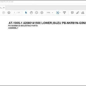 Tadano Crane AT-100S-1 42080141500 LOWER,ISUZU PB-NKR81N-G5NXY Parts Catalog Manual - PDF DOWNLOAD
