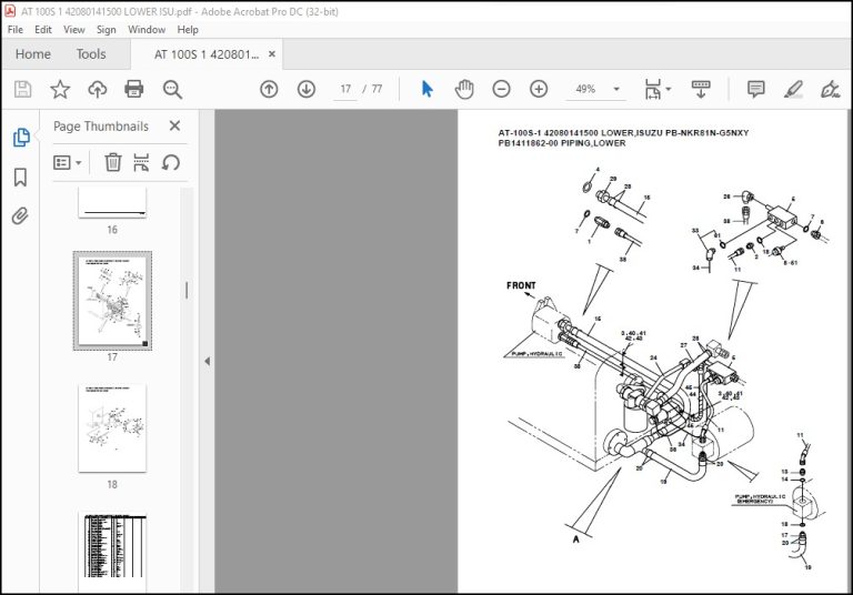 Tadano Crane AT-100S-1 42080141500 LOWER,ISUZU PB-NKR81N-G5NXY Parts ...