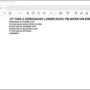 Tadano Crane AT-100S-2 42080240200 LOWER,ISUZU PB-NKR81AN-E5EXHY-B Parts Manual - PDF DOWNLOAD