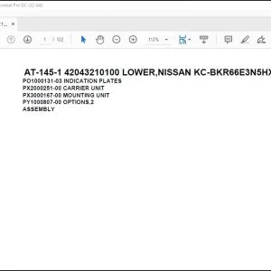 Tadano Crane AT-145-1 42043210100 LOWER Spare Parts Catalog Manual - PDF DOWNLOAD
