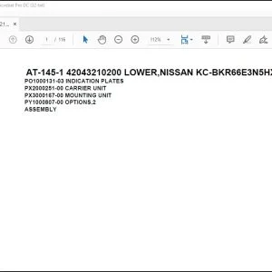 Tadano Crane AT-145-1 42043210200 LOWER Spare Parts Catalog Manual - PDF DOWNLOAD