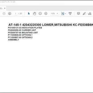 Tadano Crane AT-145-1 42043220300 LOWER Spare Parts Catalog Manual – PDF DOWNLOAD