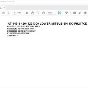Tadano Crane AT-145-1 42043221300 LOWER Spare Parts Catalog Manual - PDF DOWNLOAD