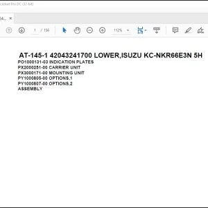 Tadano Crane AT-145-1 42043241700 LOWER Spare Parts Catalog Manual – PDF DOWNLOAD