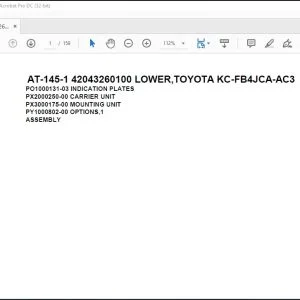 Tadano Crane AT-145-1 42043260100 LOWER Spare Parts Catalog Manual - PDF DOWNLOAD