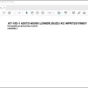 Tadano Crane AT-152-1 42072140300 LOWER,ISUZU KC-NPR72GY5NXY Parts Catalog Manual - PDF DOWNLOAD