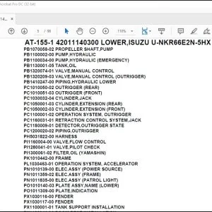 Tadano Crane AT-155-1 42011140300 LOWER,ISUZU U-NKR66E2N-5HX Parts Catalog Manual - PDF DOWNLOAD