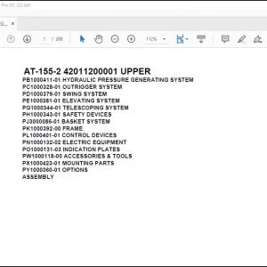 Tadano Crane AT-155-2 42011200001 UPPER Spare Parts Catalog Manual - PDF DOWNLOAD
