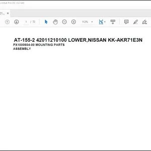 Tadano Crane AT-155-2 42011210100 LOWER,NISSAN KK-AKR71E3N Parts Catalog Manual - PDF DOWNLOAD