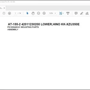 Tadano Crane AT-155-2 42011230200 LOWER,HINO KK-XZU350E Spare Parts Catalog Manual - PDF DOWNLOAD