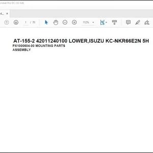 Tadano Crane AT-155-2 42011240100 LOWER,ISUZU KC-NKR66E2N 5H Parts Catalog Manual - PDF DOWNLOAD