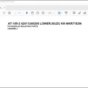 Tadano Crane AT-155-2 42011240200 LOWER,ISUZU KK-NKR71E3N Spare Parts Catalog Manual - PDF DOWNLOAD