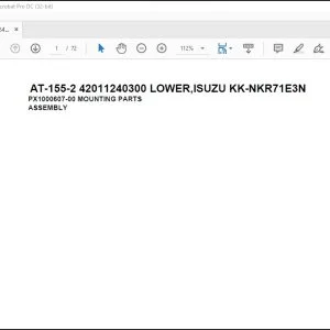 Tadano Crane AT-155-2 42011240300 LOWER,ISUZU KK-NKR71E3N Spare Parts Catalog Manual - PDF DOWNLOAD