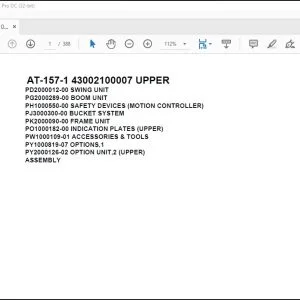 Tadano Crane AT-157-1 43002100007 UPPER Spare Parts Catalog Manual - PDF DOWNLOAD