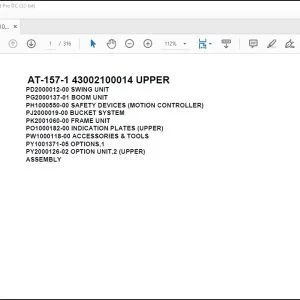 Tadano Crane AT-157-1 43002100014 UPPER Spare Parts Catalog Manual - PDF DOWNLOAD