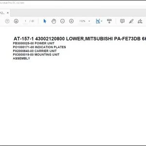Tadano Crane AT-157-1 43002120800 LOWER,MITSUBISHI PA-FE73DB 6KA3 Spare Parts Manual - PDF DOWNLOAD