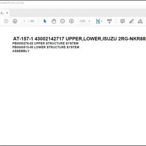 Tadano Crane AT-157-1 43002142717 UPPER,LOWER,ISUZU 2RG-NKR88N-EJ5AHY-M Parts Manual - PDF DOWNLOAD