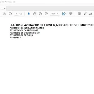 Tadano Crane AT-185-2 42004210100 LOWER,NISSAN DIESEL MKB210EHRB Spare Parts Catalog Manual - PDF DOWNLOAD