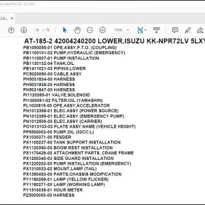 Tadano Crane AT-185-2 42004240200 LOWER,ISUZU KK-NPR72LV 5LXY Spare Parts Catalog Manual - PDF DOWNLOAD