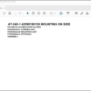 Tadano Crane AT-240-1 42099190100 MOUNTING ON SIDE Spare Parts Catalog Manual - PDF DOWNLOAD