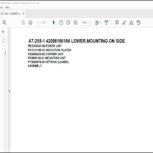 Tadano Crane AT-255-1 42098190100 LOWER,MOUNTING ON SIDE Spare Parts Catalog Manual - PDF DOWNLOAD